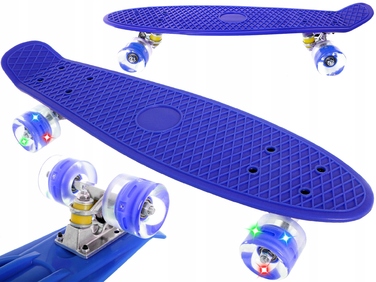 Пенні-борд MalPlay Fiszka, рожевий, 56 см, світлодіодні колеса LED, підшипники ABEC-7