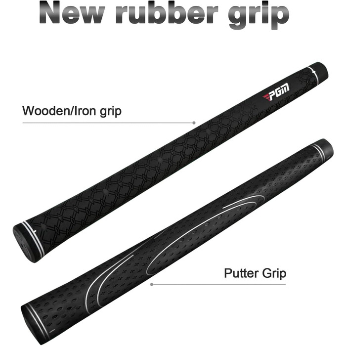 Повний набір ключок для гольфу PGM для чоловіків, 12-частинний: 3 дерев'яні ключки (#1,3,5), 1 гібридна ключка (#4H), 6 залізо (#5,6,7,8,9,PW), 1 пісочний ключка (52°), 1 паттер