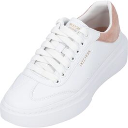 Жіночі кеди Skechers Cordova Classic Best Behavior білого кольору з рожевою облямовою, шкіряні, розмір 38 EU