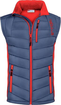 Чоловіча жилетка Nebuus REVIVA, тепла жилетка з блискавкою, чорно-маєвий (L, темно-синій-червоний)