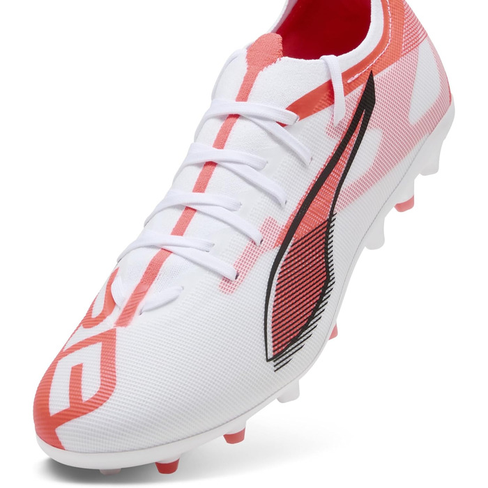 Кросівки футбольні PUMA Ultra 5 Match Mg (40 EU, білий/чорний/червоний)