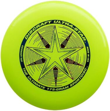 Фрісбі Discraft Ultra-Star 175g - професійний диск для гри та змагань (жовтий)