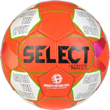 Гандбольний м'яч Select Replica EHF Euro Women V24, розмір 1, помаранчево-білий