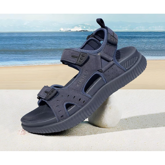 Чоловічі сандалі KuaiLu для трекінгу та відпочинку, ортопедичні, сині, розмір 42 EU