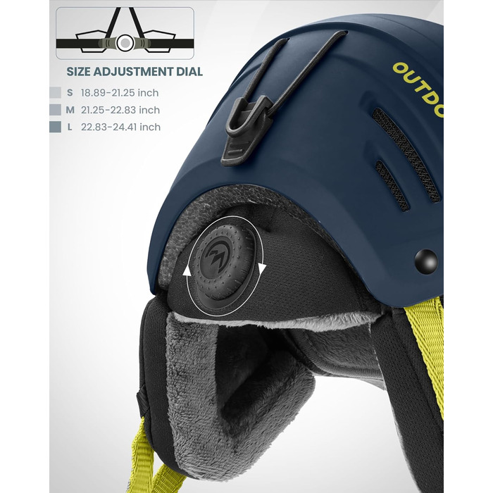 Шолом Outdooraster IPS Kelvin II для сноуборду та лиж (темно-синій, S)