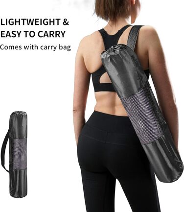 PROIRON Килимок для йоги з неслизькою поверхнею, розмітка для тренувань. Підходить для йоги, фітнесу та спорту. Килимок для йоги та тренувань (фіолетовий)