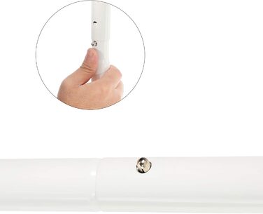 Ворота для футболу SONGMICS з сіткою, швидкий монтаж, для саду, двору, парку, пляжу, сталеві труби, сітка PE (76 x 215 x 150 см, Білий)