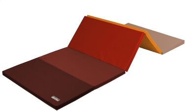 ALPIDEX Складаний м'який мат для гімнастики 185x78x3,2 см, спортивний мат для дому, для дітей і дорослих, червоний