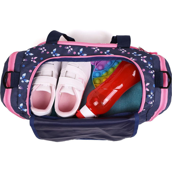 Спортивна сумка-рюкзак для дітей: рожева, фіолетова, блакитна (рожево-блакитна)