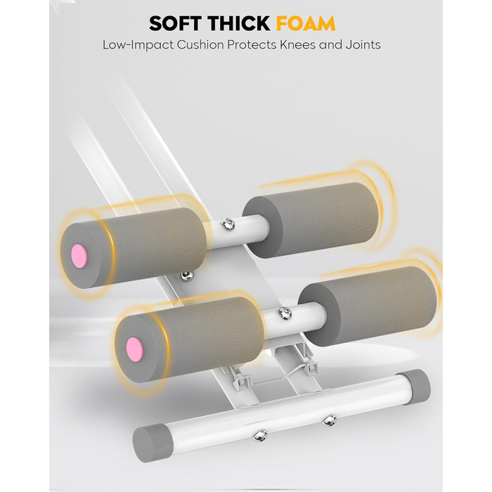 Тренування пресу GuuG: компактний тренажер для дому, для чоловіків та жінок, рожевий