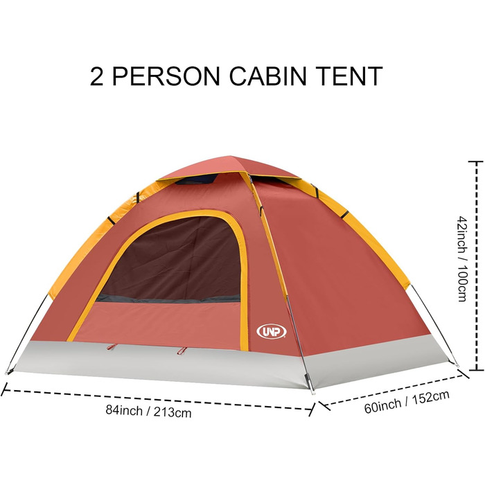 Намет кемпінговий Campingzelt 2/3/4/6 місць, купольний, легкий у встановленні для кемпінгу, пляжу та походів, портативний, червоний (Getaway Solids)