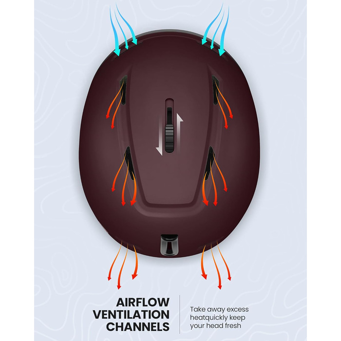 Шолом OutdoorMaster MIPS для катання на лижах та сноуборді, вентиляція, полікарбонат, EPS, червоний, S