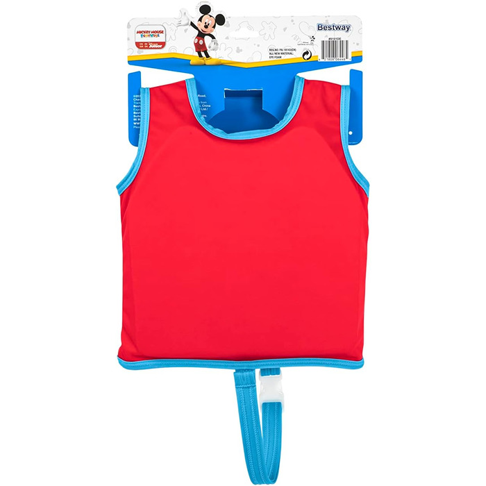 Дитячий жилет для плавання Bestway Swim Safe ABC Disney Junior Mickey & Friends, рівень B, 1-3 роки, червоний