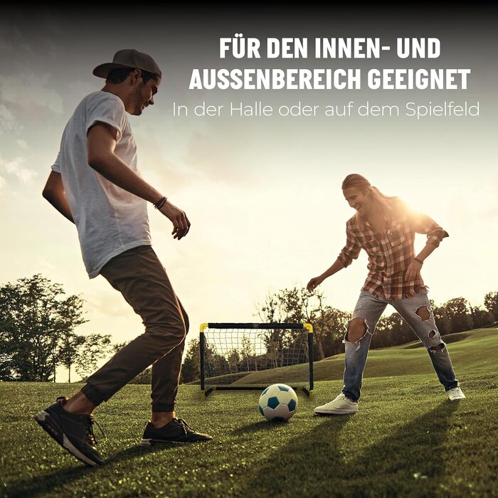 Ворота для футболу Umbro 90x59x61 см, складані, металеві, чорно-жовті, для дітей та дорослих, для тренувань вдома та на вулиці