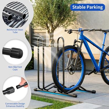 Підставка для велосипеда TLGREEN на підлогу, знімна, для велосипедів, ширина шини до 80 мм, 20-28 дюймів, утримувач заднього колеса, Radständer для гірського велосипеда, шосе, MTB, стабільна, чорна