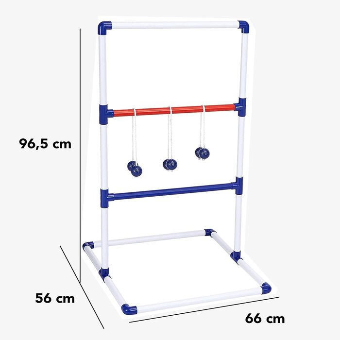 Ladder Toss – Настільна гра для дітей та дорослих, 2 драбини, 12 болас, чохол, вулична гра для компанії, із м’ячиками-гольф, OriginalCorner