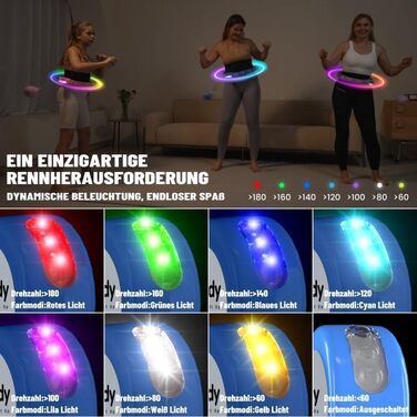 Смарт хулахуп Cozylady для дорослих з LED-підсвіткою, 121 см, із вагою, тихий і міцний, для схуднення, фіолетовий
