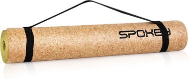 Йога-мат Spokey Savasana 183x60x0,4 см з корку та TPE, нековзний, екологічний, для йоги, пілатесу, фітнесу