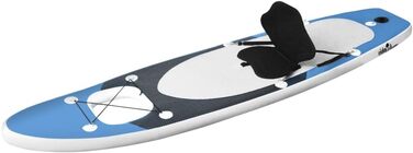 Надувна SUP-дошка vidaXL для дорослих, комплект, 360x81x10 см, морський синій, серфборд для стоячого веслування з веслом