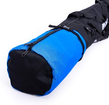 Чохол для лиж до 175 см | Водонепроникний | Чорний | З ручкою для перенесення | Міцний (Чорний-блакитний)