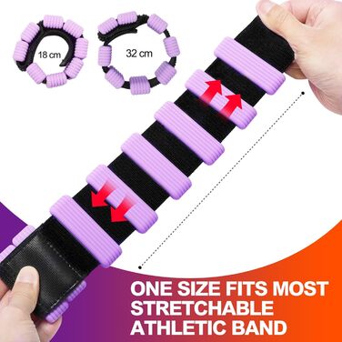 Набір манжет для ніг та рук (2 шт, по 0,5 кг) - фітнес, йога, пілатес, аеробіка, плавання, фітнес-аксесуар, Violett