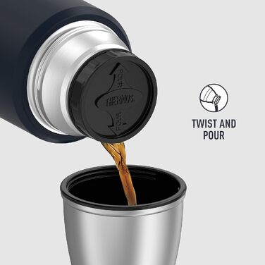 Термос THERMOS Stainless King SK2020, вакуумна ізоляція, 200 мл, синій матовий