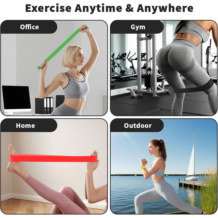 Набір еластичних стрічок для фітнесу (рожеві, 5 шт.)