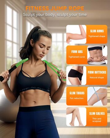 Стрибкове канат iMoebel 6 мм * 3 м, PVC, регульований, з ABS-ручкою, для дітей та дорослих, бокс, схуднення, кросфіт (чорно-зелений)