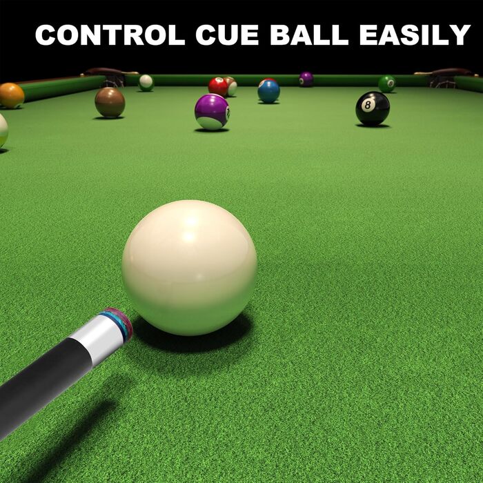 Біліардна кий HomeSeason 57'' з нейлоновою намотуванням, професійна, низька дефлекція, у сумці