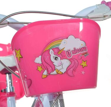 Дитячий велосипед Dino Bikes 144R-UN Einhorn, білий/рожевий, одношвидкісний
