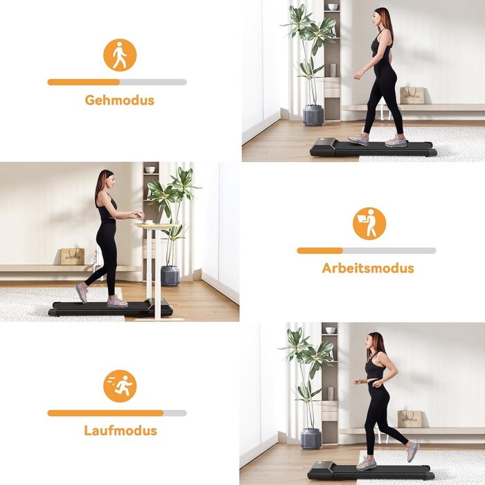 Бігова доріжка Walking Pad Lacuffy 2,5 к.с. для дому, до 136 кг, з додатком, тренуваннями та онлайн-змаганнями