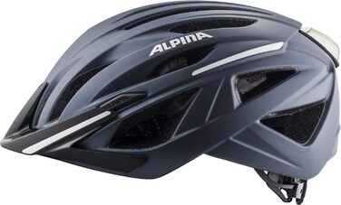 Велосипедний шолом ALPINA HAGA для міста, ударопоглинаючий, з LED-підсвіткою, регульований, для дорослих, індиго матовий, 58-63 см