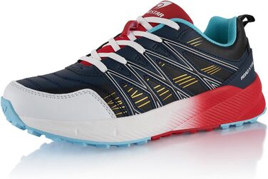 Черевики для трекінгу та трейлраннінгу для жінок та чоловіків. Чорні та червоні, розмір 41 EU. Дихаючі туристичні черевики.