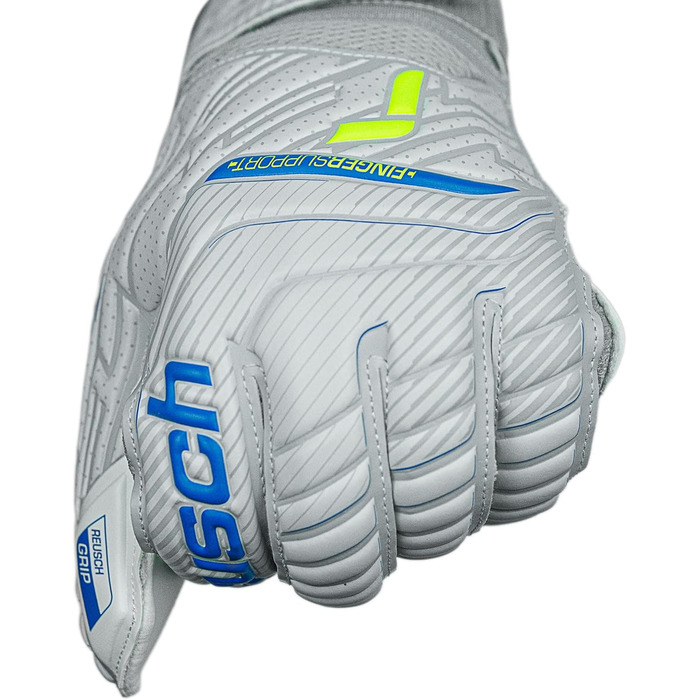 Рукавички воротарські Reusch Attrakt Grip Finger Support унісекс, розмір 10.5, для всіх поверхонь, сіро-жовті