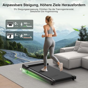 Walking Pad - компактний біговий тренажер для дому та офісу. Тиха, портативна бігова доріжка з регулюванням нахилу (5%)