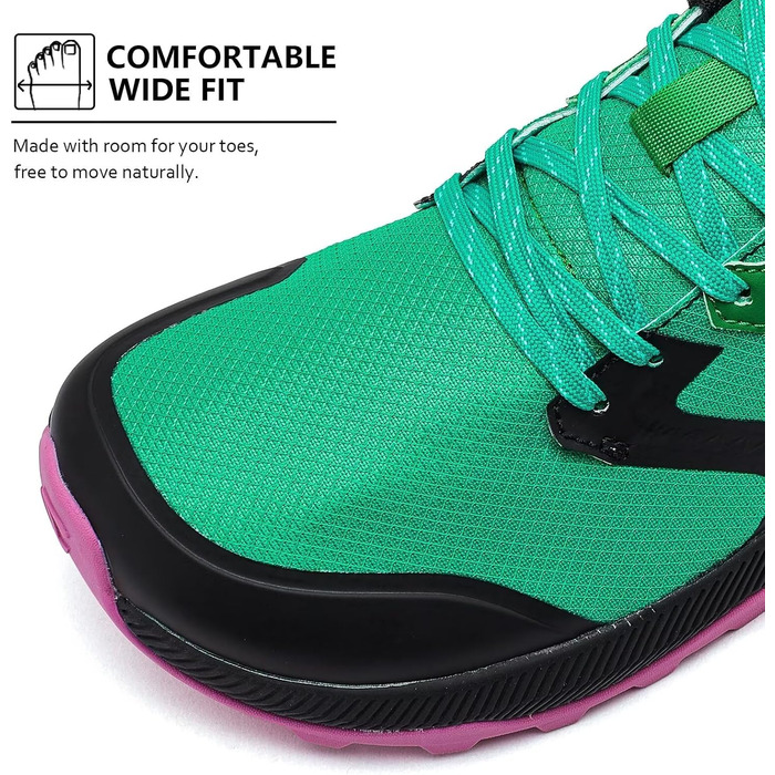 Чоловічі кросівки для трейлраннінгу HOBIBEAR | Трекінг, хайкінг | Широкий носок, не слизькі | 47 EU, Зелений