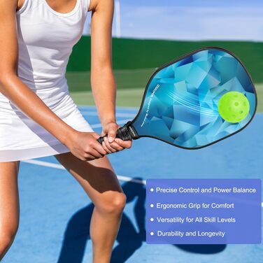 Набір для піклболу: ракетка, м'ячі, рушники та сумка. Преміум-якість, схвалено USAPA. Підходить для початківців та професіоналів