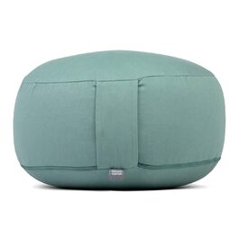 Подушка для медитації Bodhi Rondo ECO | Подушка для йоги з органічною гречаною лузгою | Чохол 100% бавовна, знімний, з ручкою | Висота 20 см, мінерально-синій колір