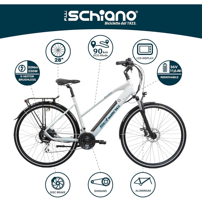 Електровелосипед F.lli Schiano E-Wave 28