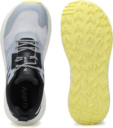 Кріцелі: Кросівки для бігу та трекінгу, сірі, 47 EU. Зручні спортивні кросівки для чоловіків, широка передня частина, підходять для бігу по вулицях та трейлу