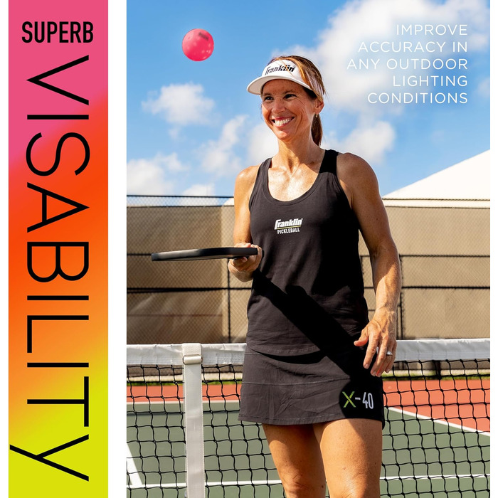 М'ячики для піклболу Franklin Sports X-40 Outdoor - Офіційні м'ячики US Open, схвалені USAPA (12 шт.)