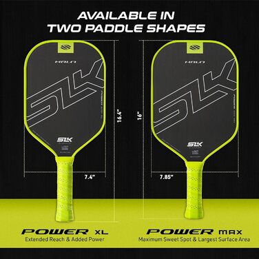 Pickleball ракетка Selkirk Sport SLK Halo: вуглецеве волокно, дизайн США, T700 Raw Carbon Fiber, 18K Ultraweave Control, Aramid Fiber Linkweave, зелена, 40.6 x 19.9 см