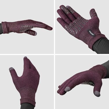 Велосипедні рукавички GripGrab Primavera 2 Merino з термоматеріалом та сенсорним екраном, XL/XXL, темно-червоні