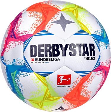 Футбольний м'яч Derbystar Brillant, набір з 3 м'ячів, розмір 5, мультиколір, для дорослих, універсальний