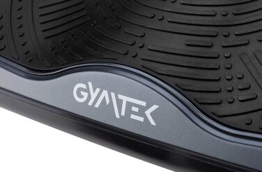 Вібраційна платформа Gymtek до 150 кг, 2×500 Вт, 12 рівнів, Bluetooth, пульт, LCD, динаміки, 2 еспандери