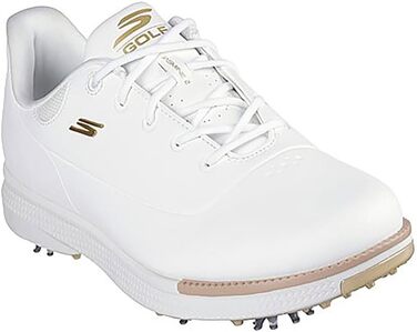 Жіноче golf-взуття Skechers Go Jasmine з шипами, водонепроникне (40 EU, Білий/Золотий)