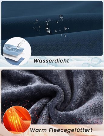 Зимова куртка Rdruko для жінок: водонепроникна, флісова, для сноуборду та лижного спорту, вітрозахисна, дихаюча (Джинсова блакитна, XXL)