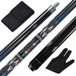 Більярдний кий Pool Queue Stick з агатової деревини, 147.3 см, комплект 2 шт., білий (блакитний)