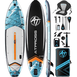 Надувний SUP Борд 350x89x15см: Широкий, для дорослих, з аксесуарами та рюкзаком. Ідеально для йоги, риболовлі та серфінгу.