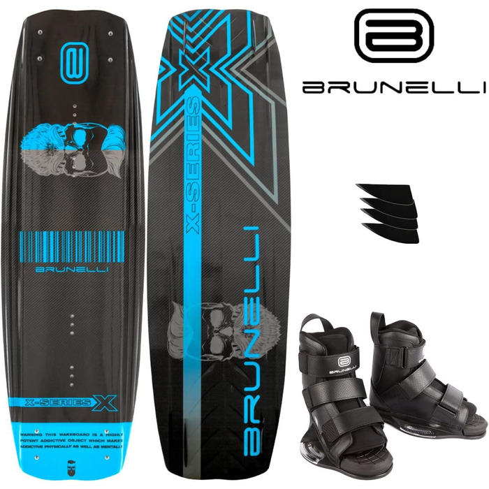 Комплект вейкборду Brunelli Carbon 138 см з кріпленнями